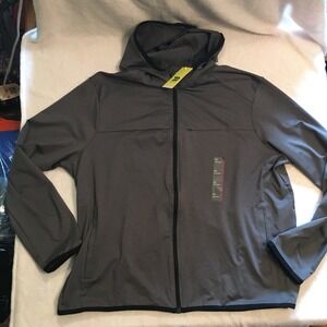 All in Motion Full Zip Hoodie Mens XXL Grey New Fine Line Activewear Jacket